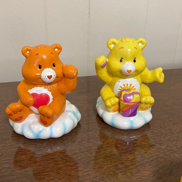 Care Bears Other - Care Bears set of 2 Tenderheart Bear & Funshine Bear piggy bank